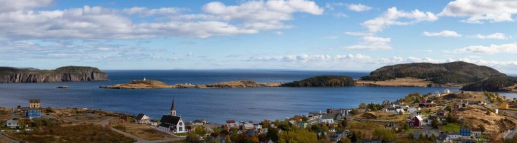 View of a bay in St John's newfoundland and labrador