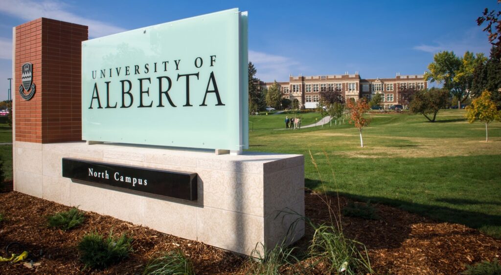 Front entrance of the University of Alberta