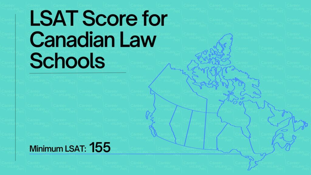 Average LSAT Score for Canadian Law Schools is 155 Infographic