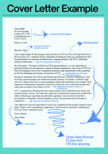 Example of a Legal Cover Letter for a Training Contract with Instructions on How To Write It